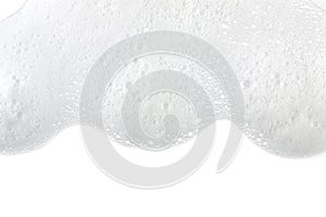 Foam bubbles abstract white background.