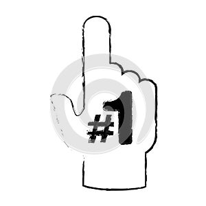 Foam finger icon image