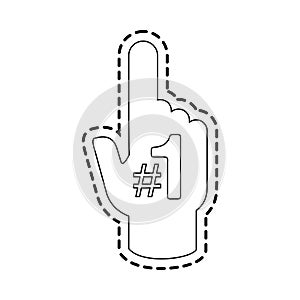 Foam finger icon image
