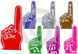 Foam fingers photo