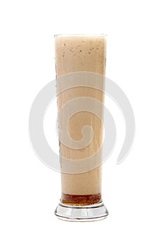 Foam in glas of wheat beer