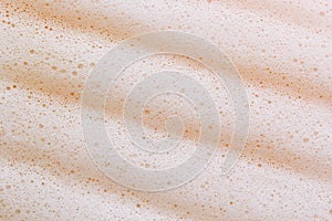 Foam lather texture background. White cleanser gel, shaving foam, shampoo bubbles photo