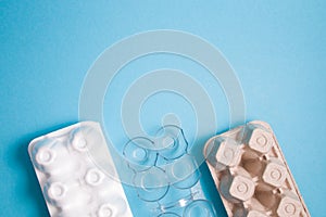 several different boxes for eggs