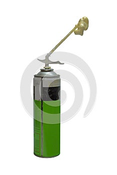 Foam sealant can kit with hose. clipping path