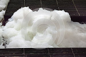 Foam from water pollution