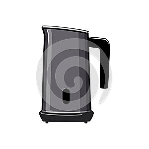 foamer milk frother cartoon vector illustration