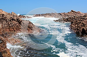 Foaming waters at Canal rocks West Australia photo