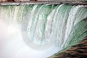 Foaming waters of Niagara Falls