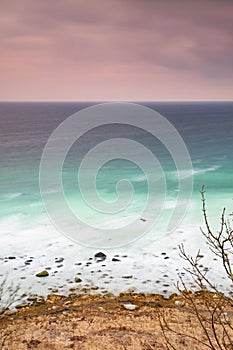 Foamy coast at Ruegen island at Cap Arkona, Germany