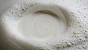 Foamy Surface, Could Be Milk, Coffee Latte, Cappuccino, or Soap Foam