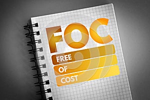 FOC - Free Of Cost acronym photo