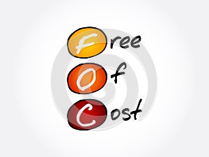 FOC - Free Of Cost acronym photo