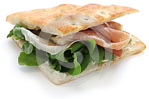 Focaccia panino, italian sandwich