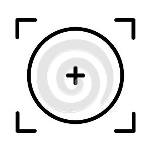 Focal point or focus icon design. Vector photo