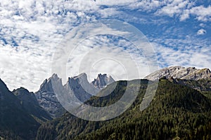 Focobon group of mountains above Falcade, Veneto in Italy photo