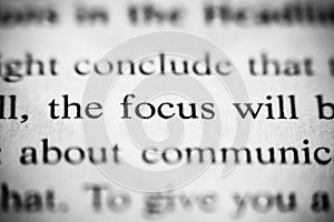 Focus photo