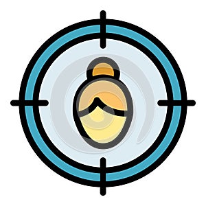Focus attention icon vector flat