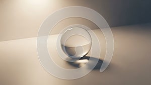 Focus attention on the spherical shape and its interaction with light