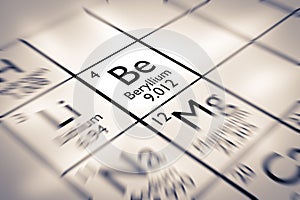 Focus on Beryllium Chemical Element