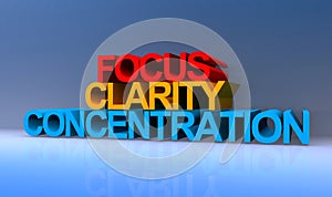 Focus clarity concentration on blue