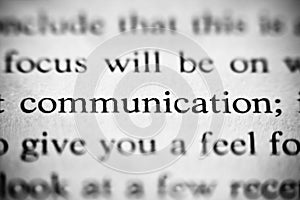 Focus on communication