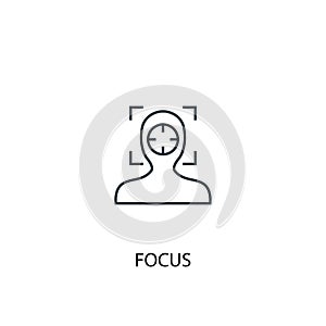 Focus concept line icon. Simple element