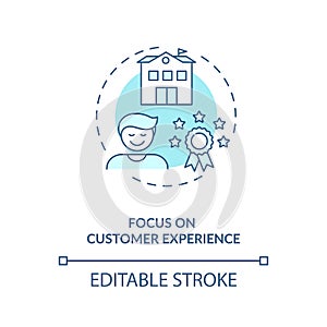 Focus on customer experience concept icon