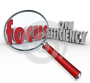 Focus on Efficiency Magnifying Glass Searching Effective Ideas