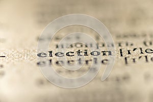 Election word dictionary