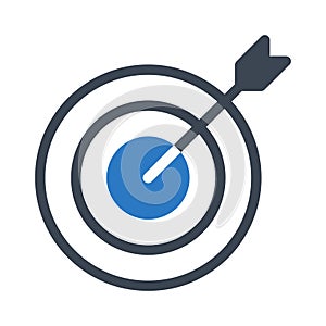 Focus glyph colour vector icon