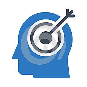 Focus vector glyph color  icon