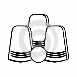 Focus of inverted glasses icon, outline style