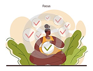 Focus in multitasking. Effective and competent office worker time
