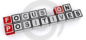 Focus on positives word blocks