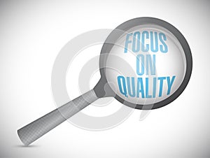 Focus on quality magnify text illustration