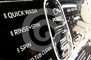 Focus on Quick Wash of washing machine program control dial