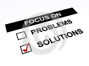 Focus on solutions