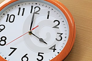 Focus time in clock of four o'clock for the design in your busin