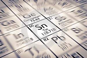 Focus on Tin Chemical Element photo