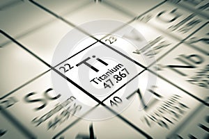 Focus on Titanium Chemical Element photo