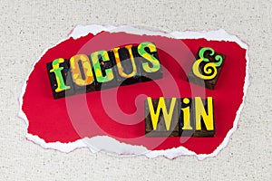 Focus win plan prepare competition success strategy achievement