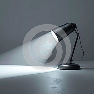 Focused Beam of Light from a Modern Desk Lamp