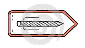 Focused Creativity Pencil and RightFacing Arrow Icon, vector design Generative AI