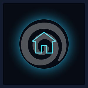 Focused homepage button UI element template