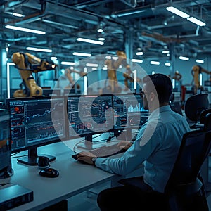 Professional Software Developer Coding with Advanced Data Analytics Setup