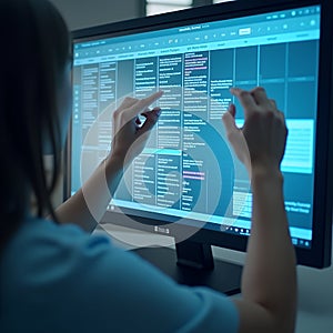 Focused Programmer Working on a Computer
