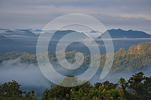 Fog and cloud mountain