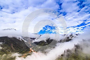 fog and cloud in the mountain