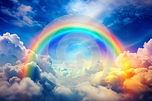 Fog and clouds with rainbow gradient effect