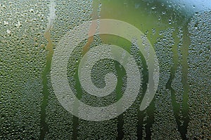 Fog condensation on a  glass